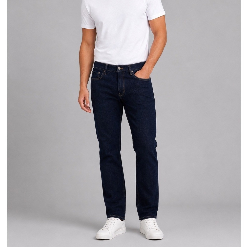 Banana Republic Athletic Travel Jeans Mens 38x32 Blue Indigo Wash Denim Basic